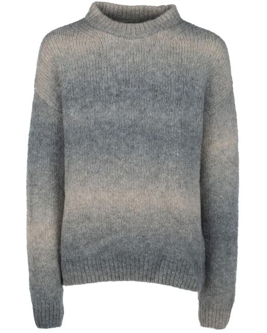 Gant Gray Gradient Crew-Neck Jumper for men