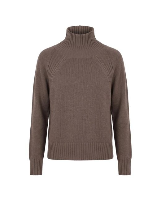 Dondup Brown Roll-Neck Raglan-Sleeve Sweater