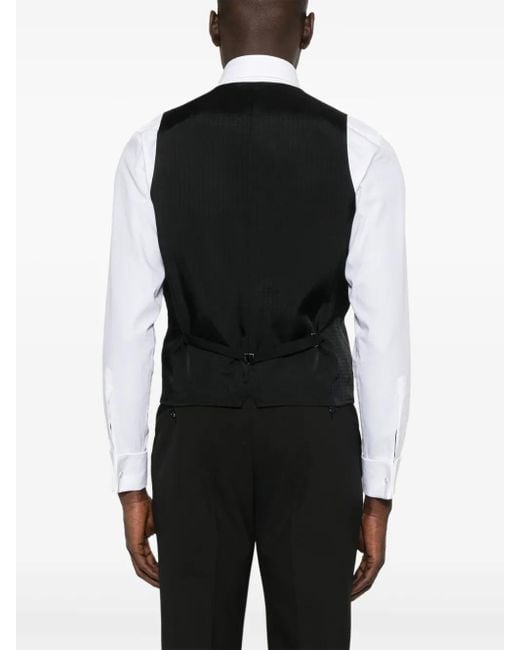 Boss Black Wool Waistcoat for men