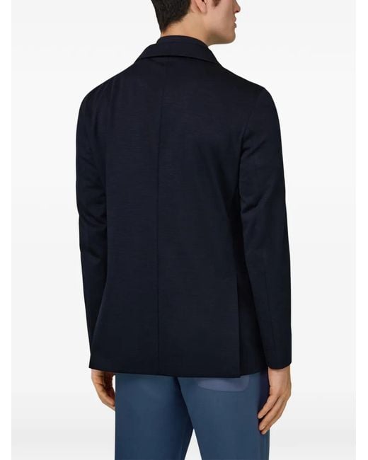 Boggi Blue Wool Blend Sweatshirt Jacket for men