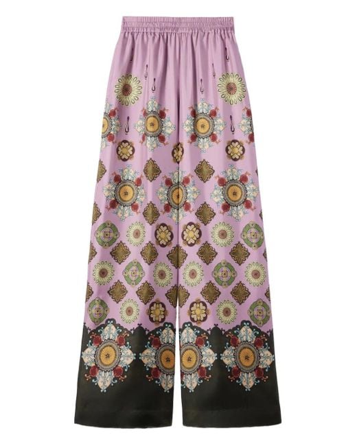 LaDoubleJ Pink Hose mit Blumen-Print