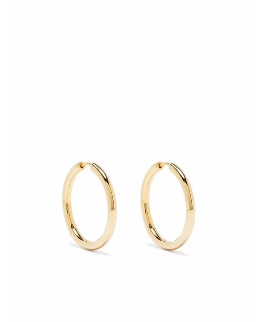 Tom Wood White Large-Plated Hoop Earrings