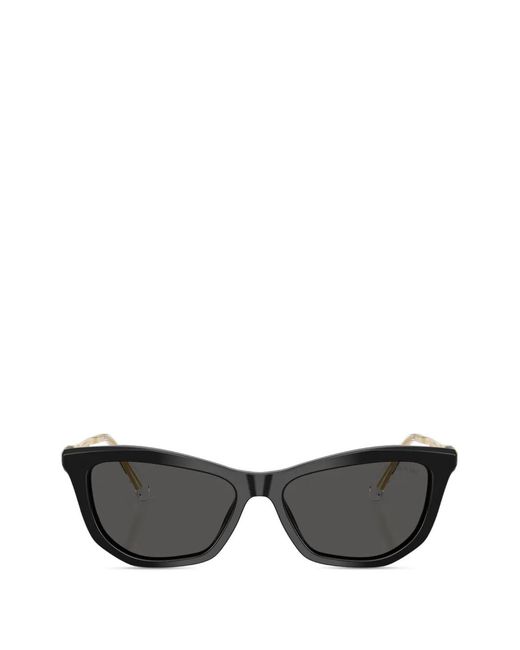 Swarovski Gray Geometric-Frame Sunglasses