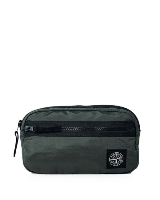 Stone Island Black Sac Banane À Patch Logo for men