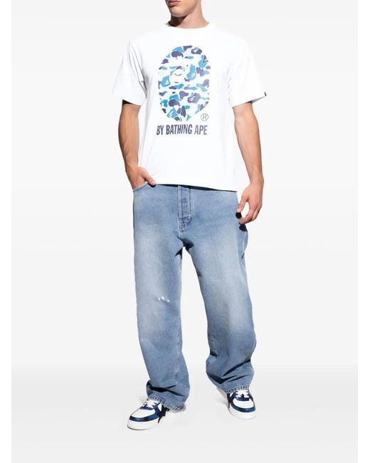 A Bathing Ape Sneakers Mit Stern-Patch in Blue für Herren