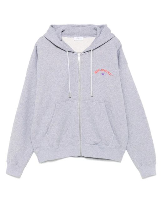 Off-White c/o Virgil Abloh Men's White Logo-Print Hoodie