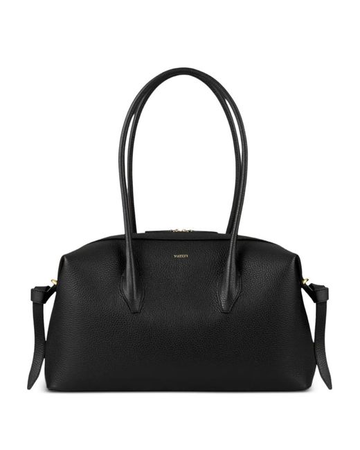 Yuzefi Black Brioche Duffle Shoulder Bag