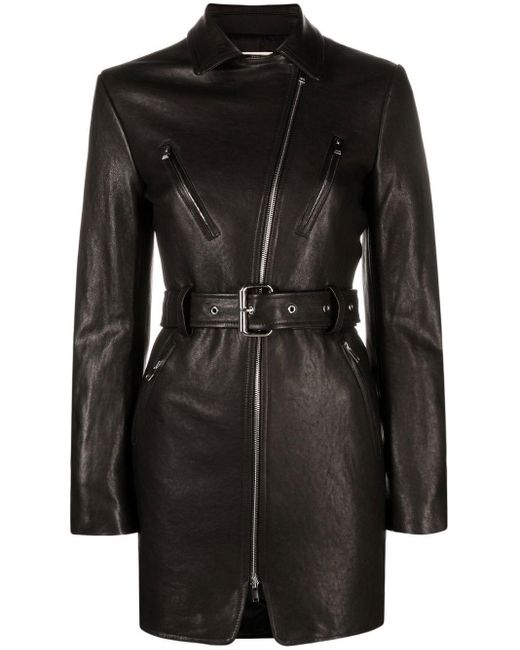 Khaite Nuelle Leather Minidress in Black | Lyst