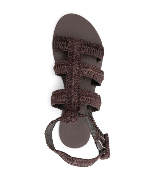 Sandales en raphia Manebí en coloris Brown