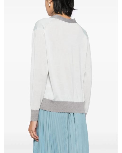 Maison Kitsuné Vest Met Colourblocking in het Gray