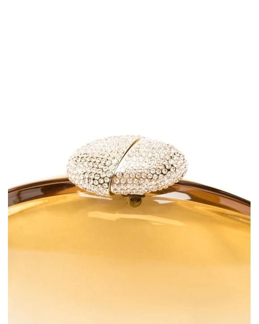 Benedetta Bruzziches Metallic Ariel Crystal-Embellished Clutch Bag