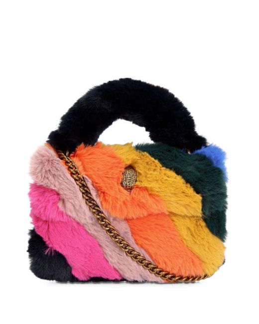 Kurt Geiger Mini Kensington Faux Fur Crossbody Bag in Blue Lyst