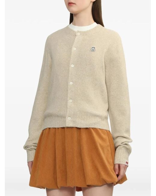A Bathing Ape Natural Bunny-Patch Button Cardigan