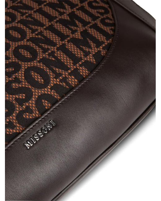 Missoni Brown Logo-Pattern Tote Bag