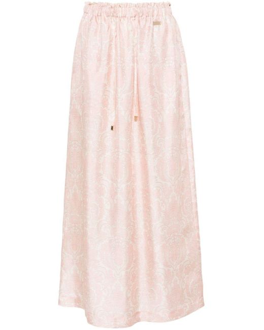 Falda larga Faldilla con estampado gráfico Manzoni 24 de color Pink