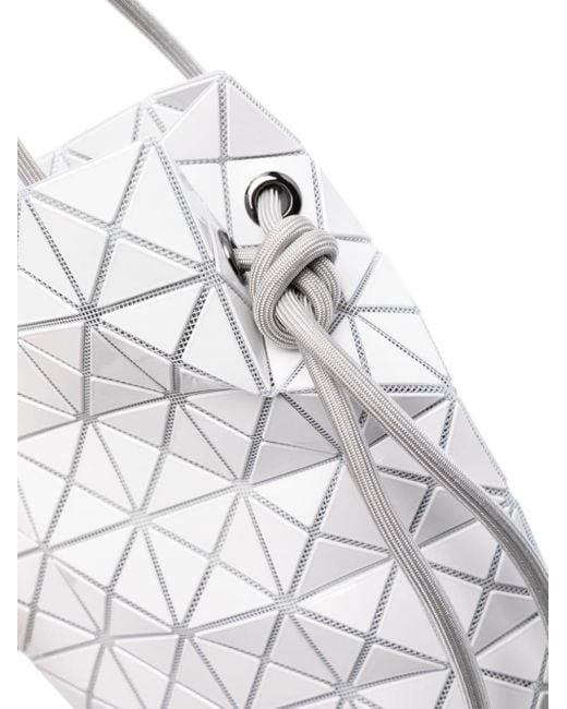 Bao Bao Issey Miyake White Geometric-Panelled Shoulder Bag