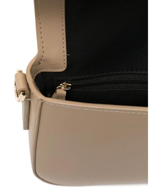 Lacoste Natural Logo-Appliqué Flap Bag