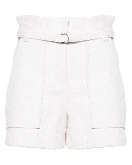 IRO White Vanay Tweed Shorts