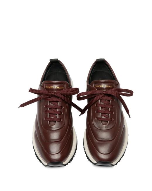 Officine Creative Brown Solstice 101 Leather Sneakers
