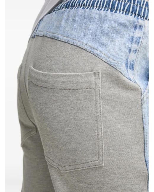 Desigual Blue Pantalon De Jogging À Empiècement En Jean