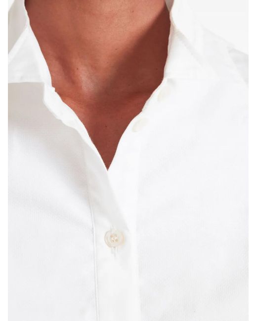 Temperley London White June Peplum-Detail Shirt