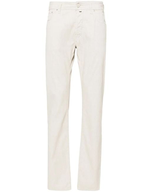 Jacob Cohen Natural Bard Slim-Cut Trousers for men