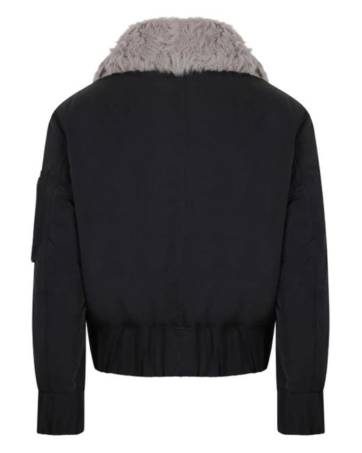AMI Black Padded Bomber Jacket