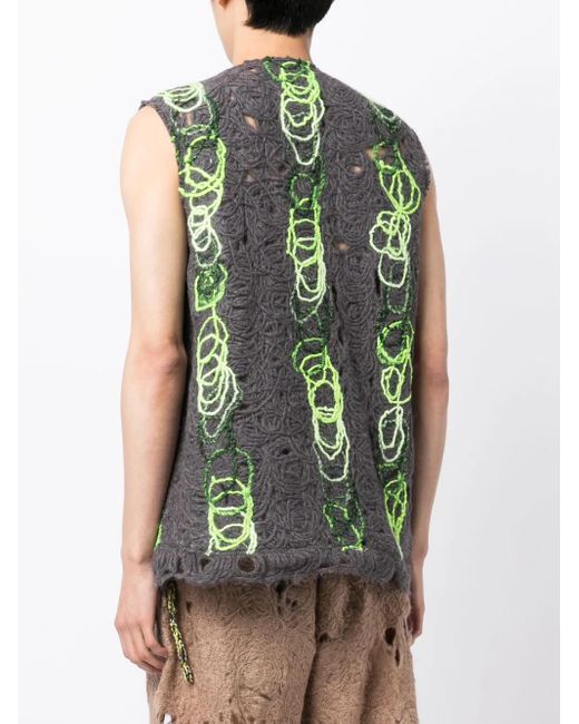 Chaleco con efecto envejecido VITELLI de hombre de color Gray