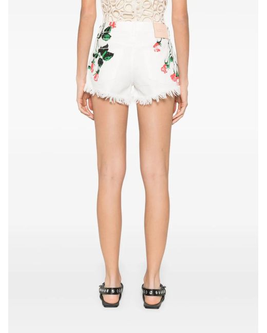 Loewe フローラル ショートパンツ White