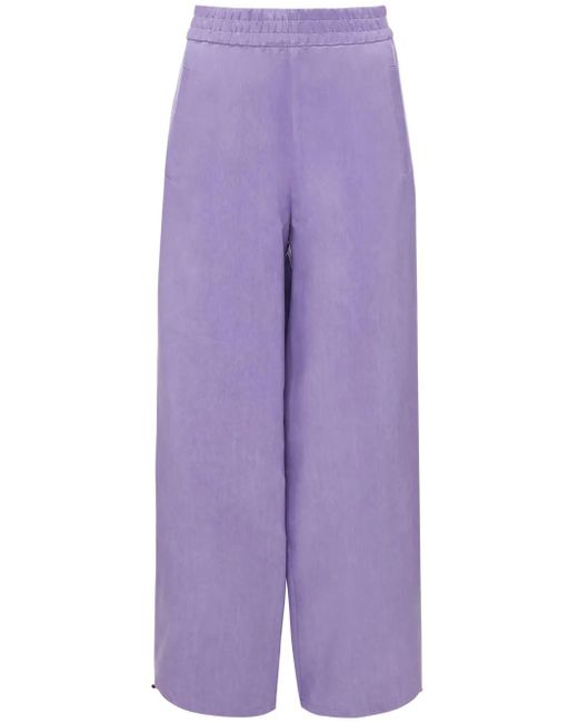 J.W. Anderson Purple Drawstring-hem Wide-leg Trousers