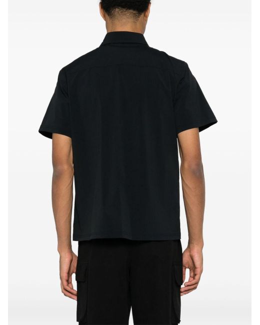 HELIOT EMIL Black Hardware-detailed Shirt for men