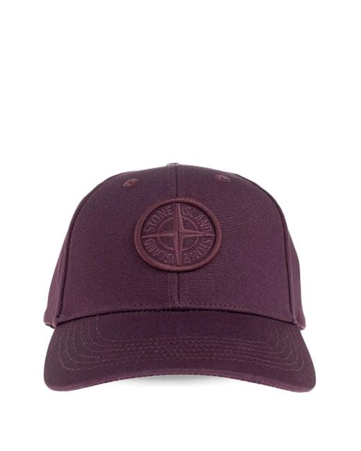 Cappello Da Baseball Con Logo di Stone Island in Purple da Uomo