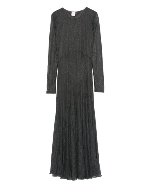 Abito Midi A Maniche Lunghe Con Pizzo di Marella in Gray