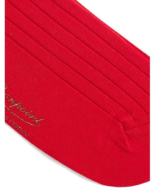 Bonpoint Red Gadilson Ribbed Socks
