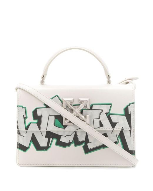Off-White c/o Virgil Abloh Jitney Graffiti Bag in White