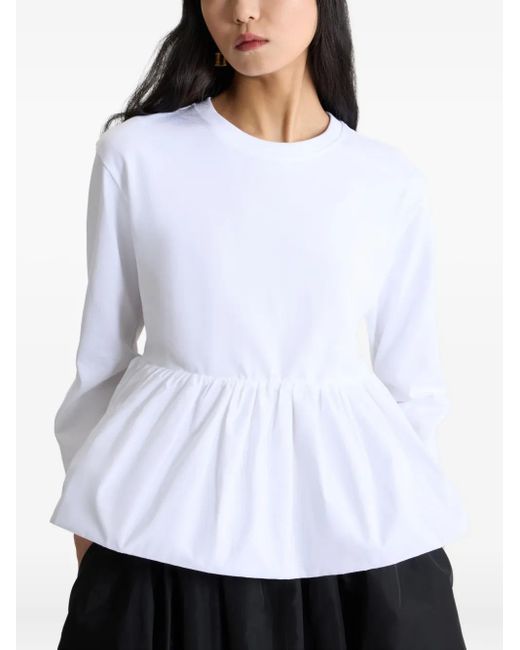 Patou ラッフルヘム Tシャツ White