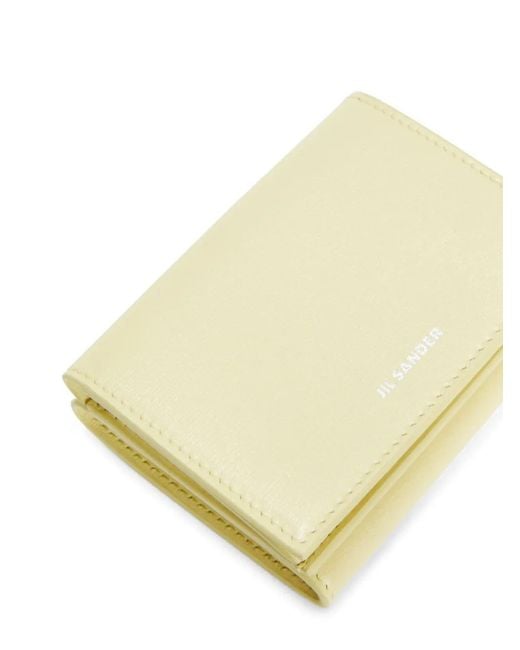 Jil Sander Natural Embossed Folded Mini Wallet