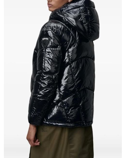 Blauer Black Lowney Hooded Quilted Jacket