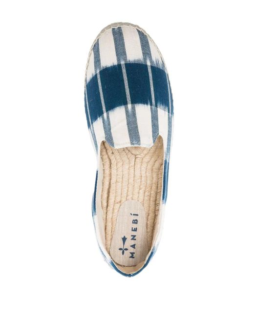 Manebí Blue Tulum Tie-Dye Cotton Espadrilles for men