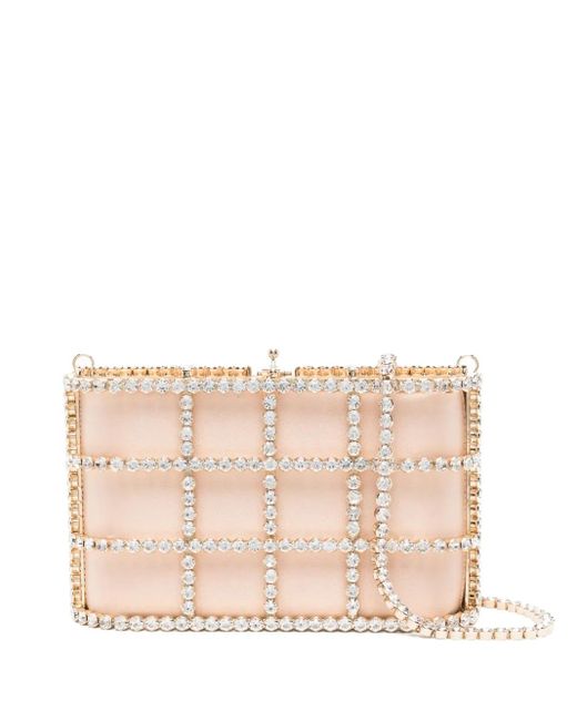 Rosantica Natural Mini Holli Crystal-Embellished Bucket Bag