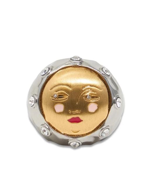 Bimba Y Lola Metallic Decorative-Face Ring