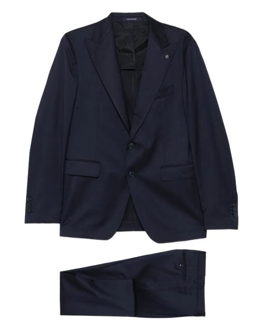 Tagliatore Blue Wool Two-Button Suit for men
