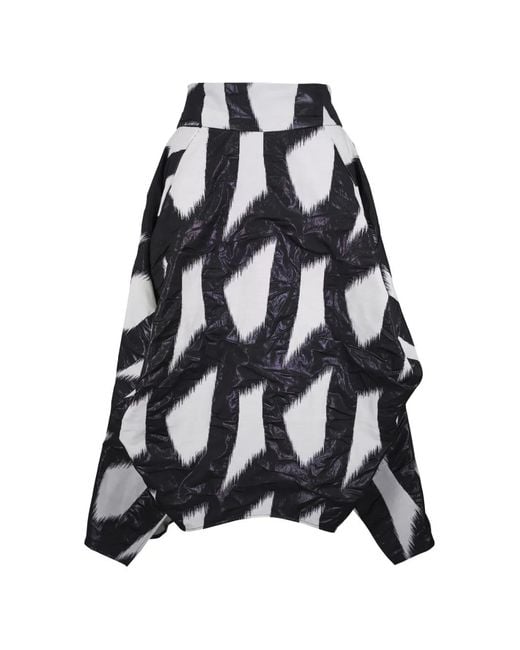 Zero + Maria Cornejo White Nio Flared Geometric-Pattern Skirt
