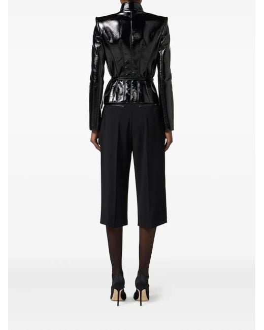 Elisabetta Franchi Black Belted-Tassel Jacket