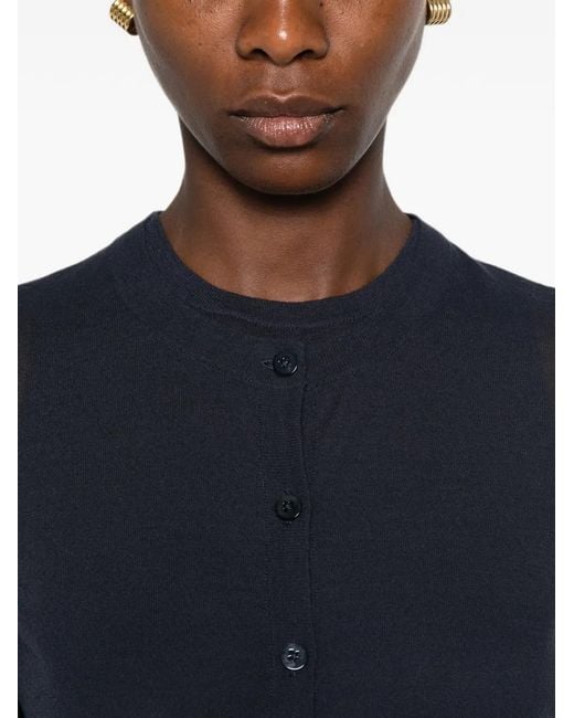 Dorothee Schumacher Blue Ensemble Haut-Cardigan En Maille Transparente