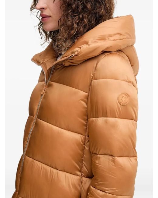 Save The Duck Orange Lysa Hooded Padded Coat