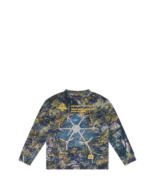 BIRTH OF ROYAL CHILD Blue Birthwatchers Patterned Long-Sleeved T-Shirt for men