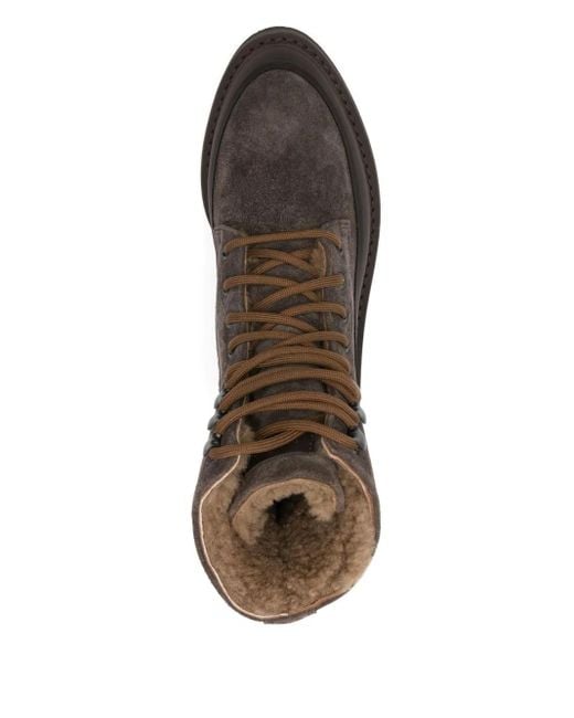 Le Monde Beryl Brown 35Mm Dolomite Lace-Up Shearling Boots
