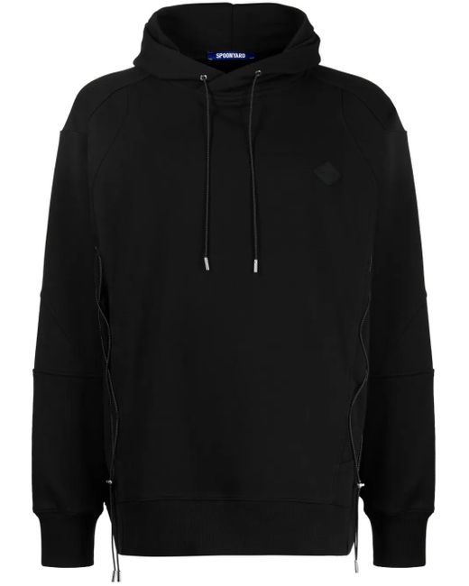 Felpa Con Cappuccio di Spoonyard in Black da Uomo