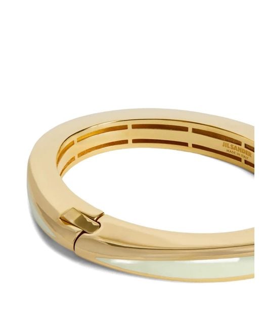 Jil Sander Natural Logo-Detail Bracelet